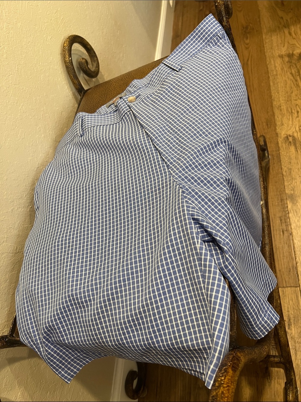 Like New Peter Millar Wicking Blue & White Vintage Windowpane Golf ⛳️ Shorts!